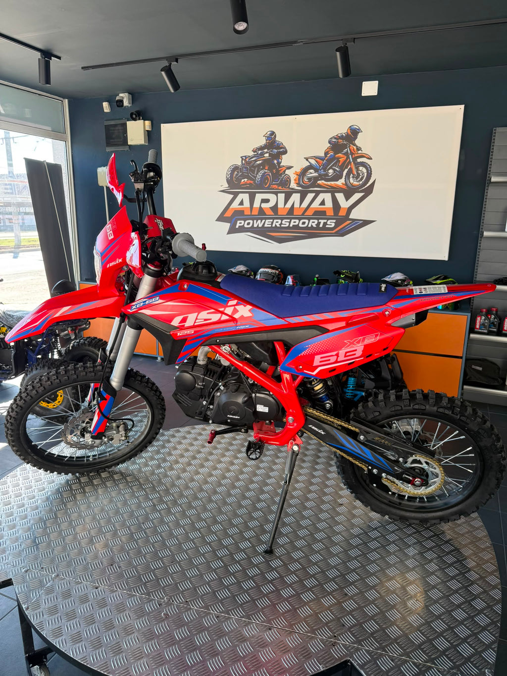 Motocross ASIX XB68 125cc 19/16" Roșu-Albastru – vedere produs 1 | ARWAY PowerSports