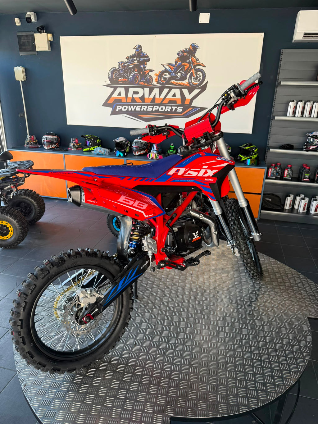 Motocross ASIX XB68 125cc 19/16" Roșu-Albastru – vedere produs 2 | ARWAY PowerSports