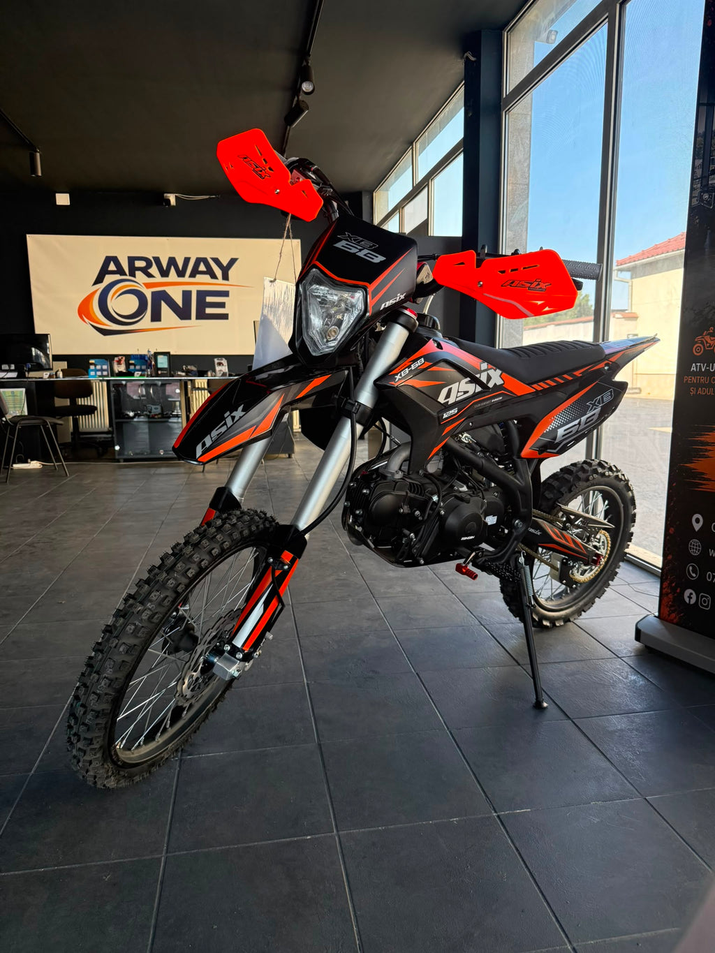 Motocross ASIX XB68 125cc 19/16" Negru-Portocaliu – vedere produs 1 | ARWAY PowerSports