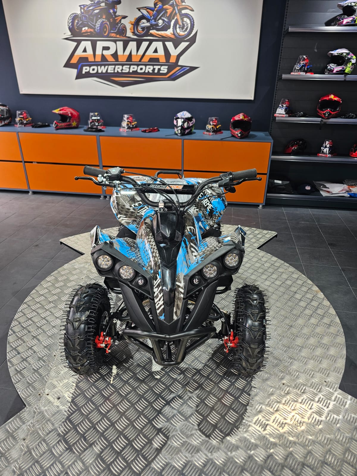 ATV Copii KXD Raptor 49cc 6" Albastru Grafitti – vedere produs 2 | ARWAY PowerSports