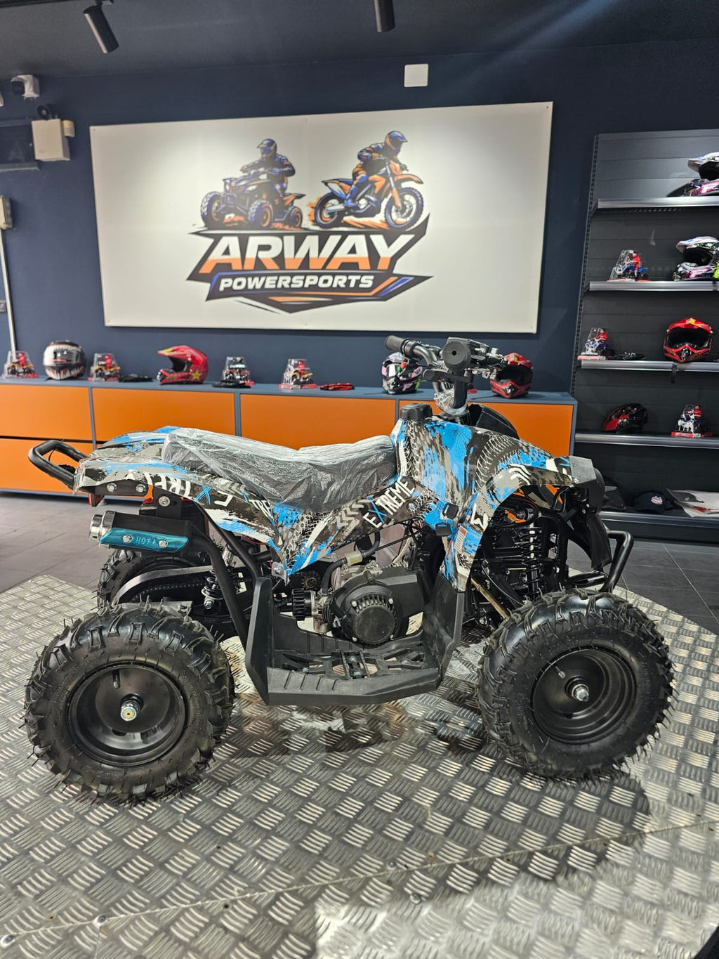ATV Copii KXD Raptor 49cc 6" Albastru Grafitti – vedere produs 1 | ARWAY PowerSports
