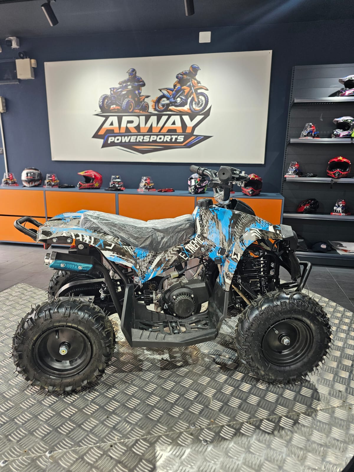 ATV Copii KXD Raptor 49cc 6" Albastru Grafitti – vedere produs 1 | ARWAY PowerSports