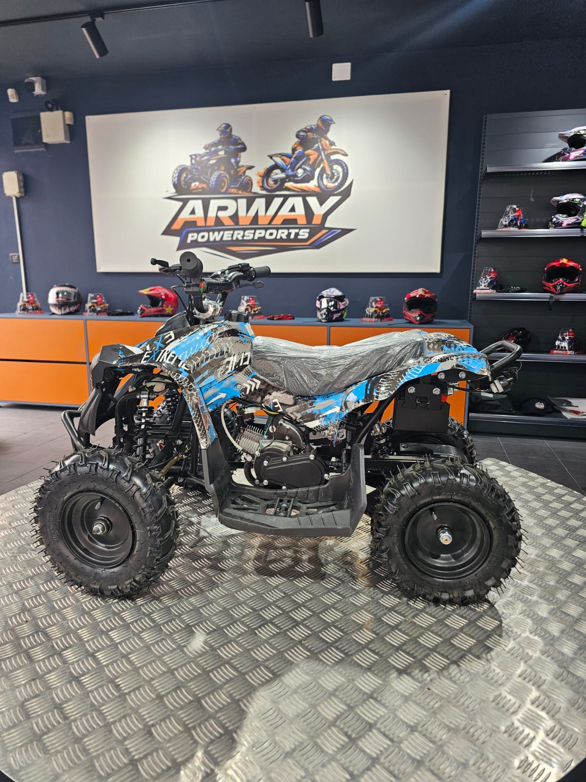 ATV Copii KXD Raptor 49cc 6" Albastru Grafitti – vedere produs 3 | ARWAY PowerSports