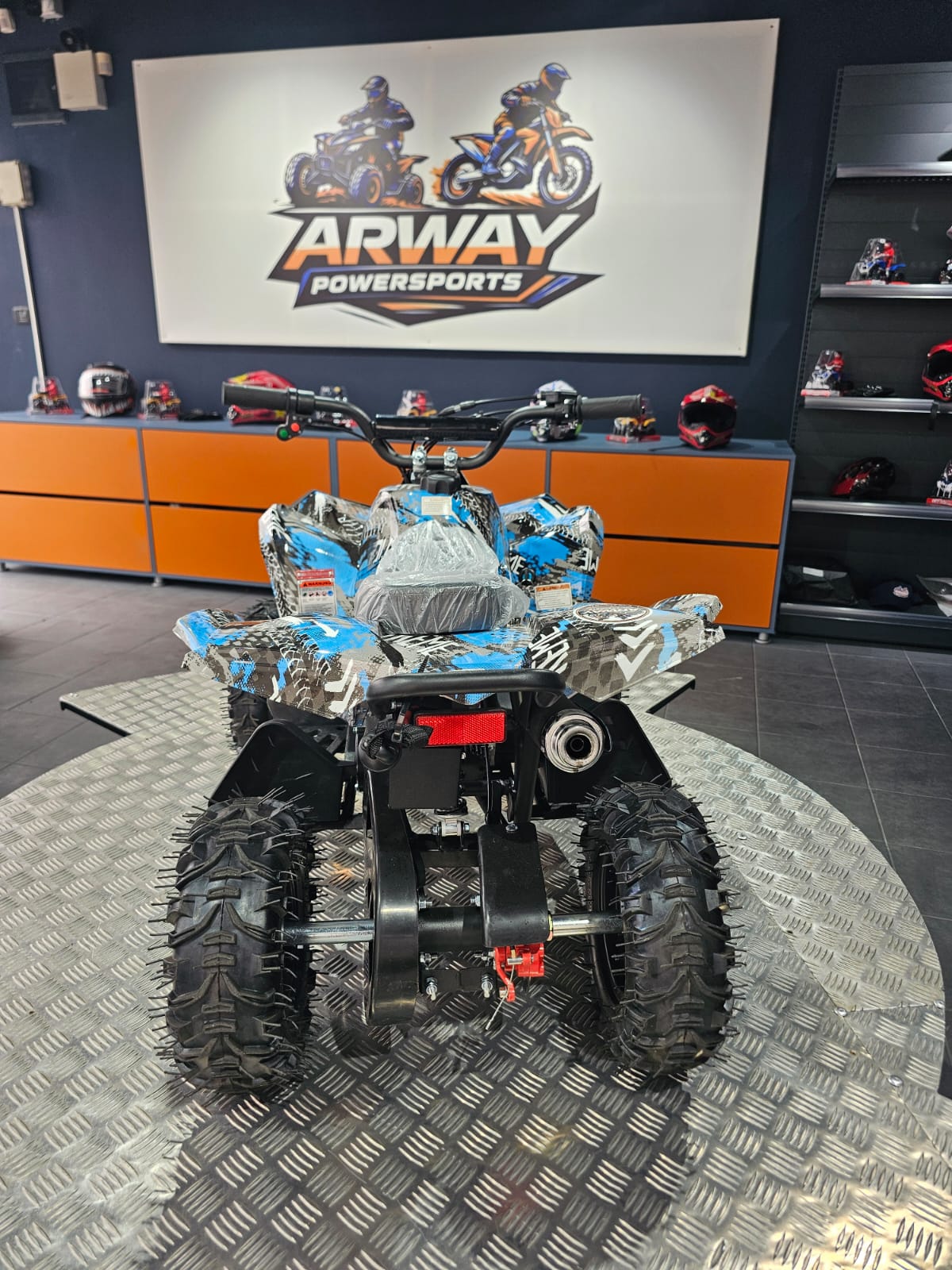 ATV Copii KXD Raptor 49cc 6" Albastru Grafitti – vedere produs 4 | ARWAY PowerSports