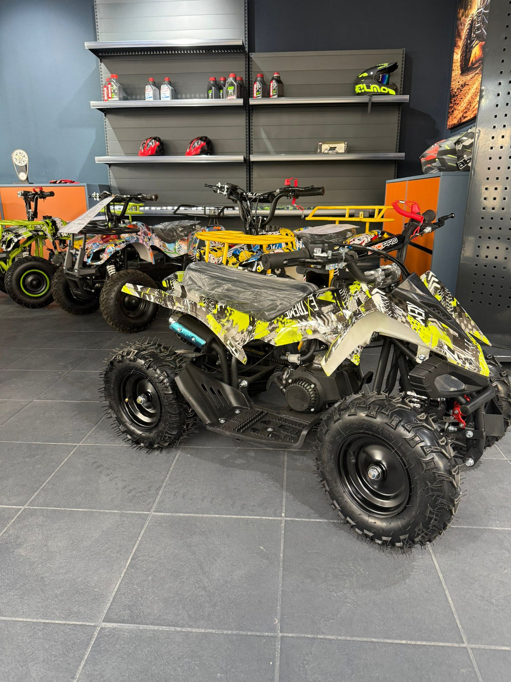 ATV Copii KXD Raptor 49cc 6" Verde Grafitti – vedere produs 3 | ARWAY PowerSports