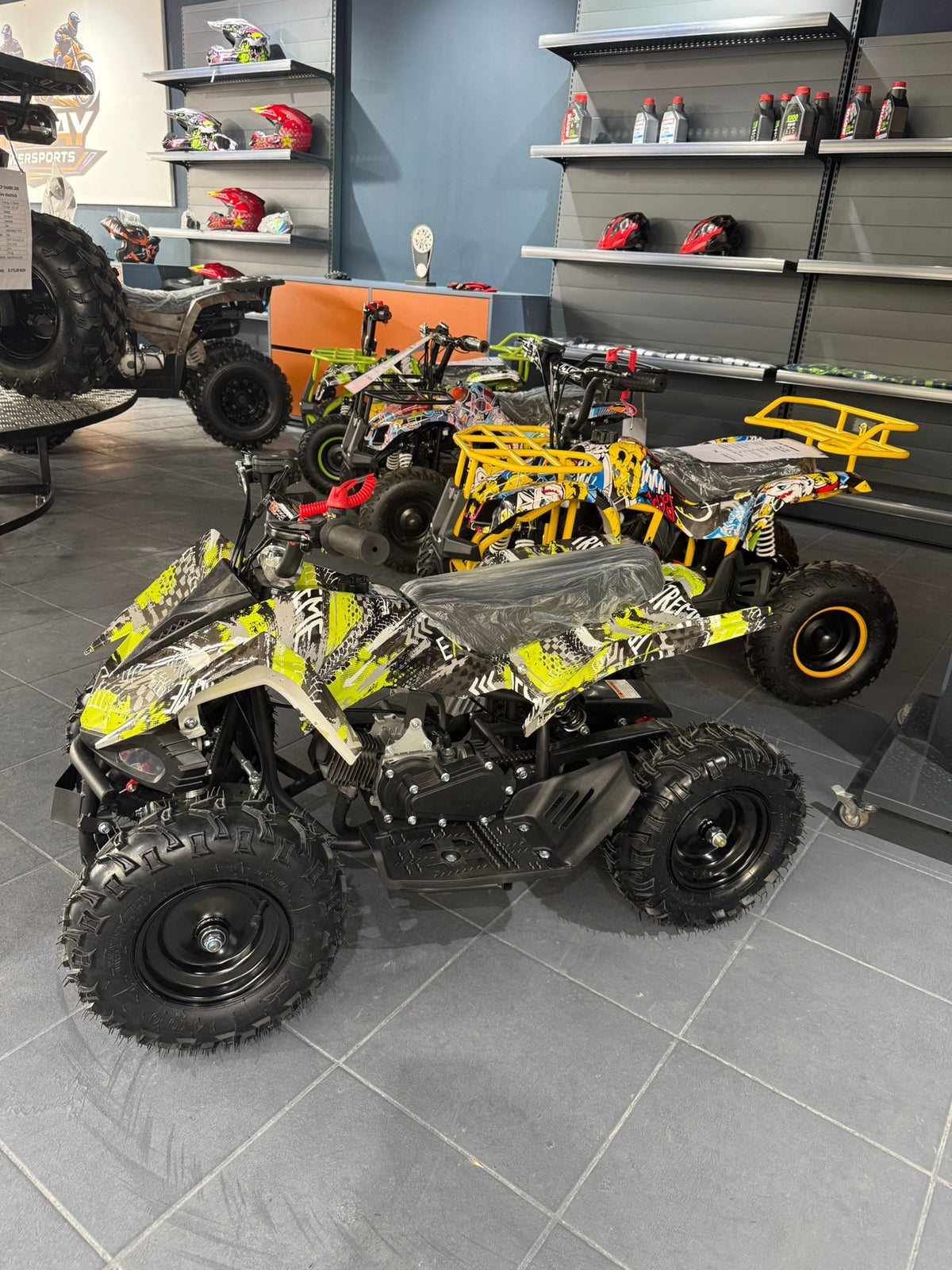 ATV Copii KXD Raptor 49cc 6" Verde Grafitti – vedere produs 1 | ARWAY PowerSports