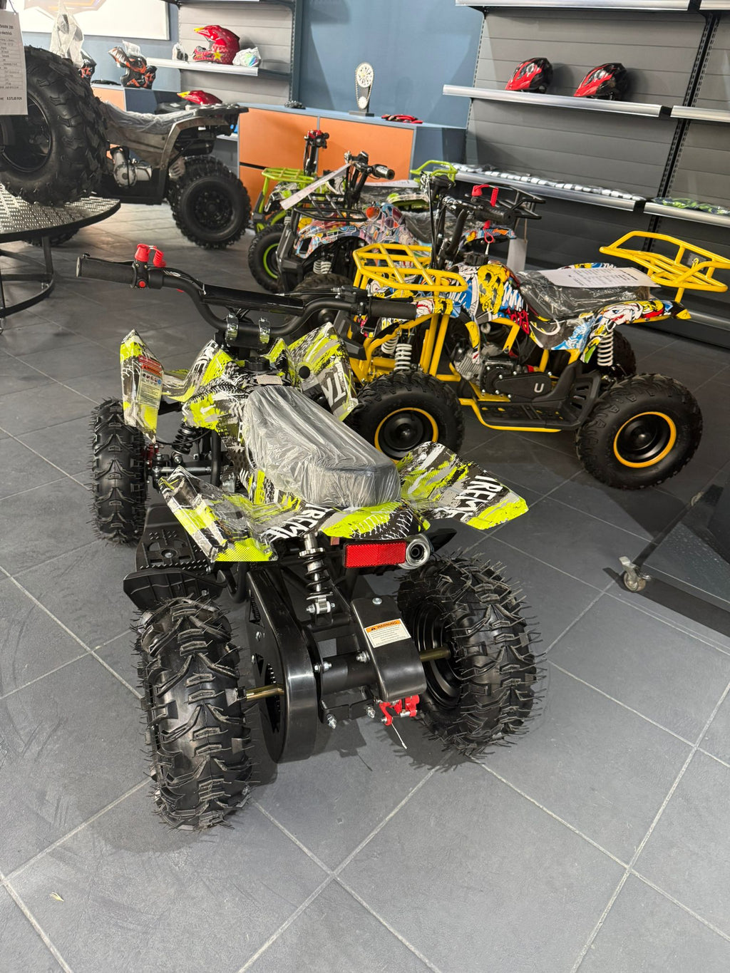 ATV Copii KXD Raptor 49cc 6" Verde Grafitti – vedere produs 4 | ARWAY PowerSports