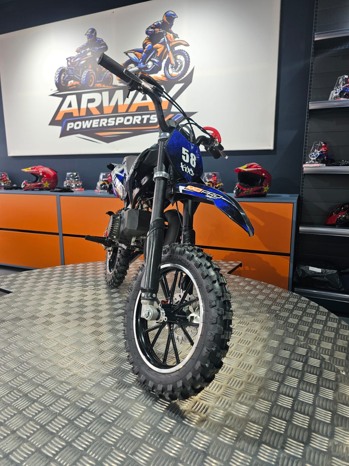 Motocross KXD DirtBike Enduro 49cc 10" Albastru – vedere produs 2 | ARWAY PowerSports