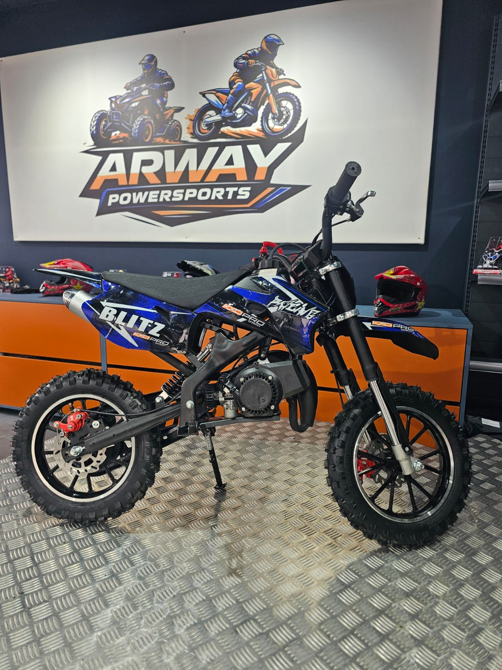 Motocross KXD DirtBike Enduro 49cc 10" Albastru – vedere produs 1 | ARWAY PowerSports