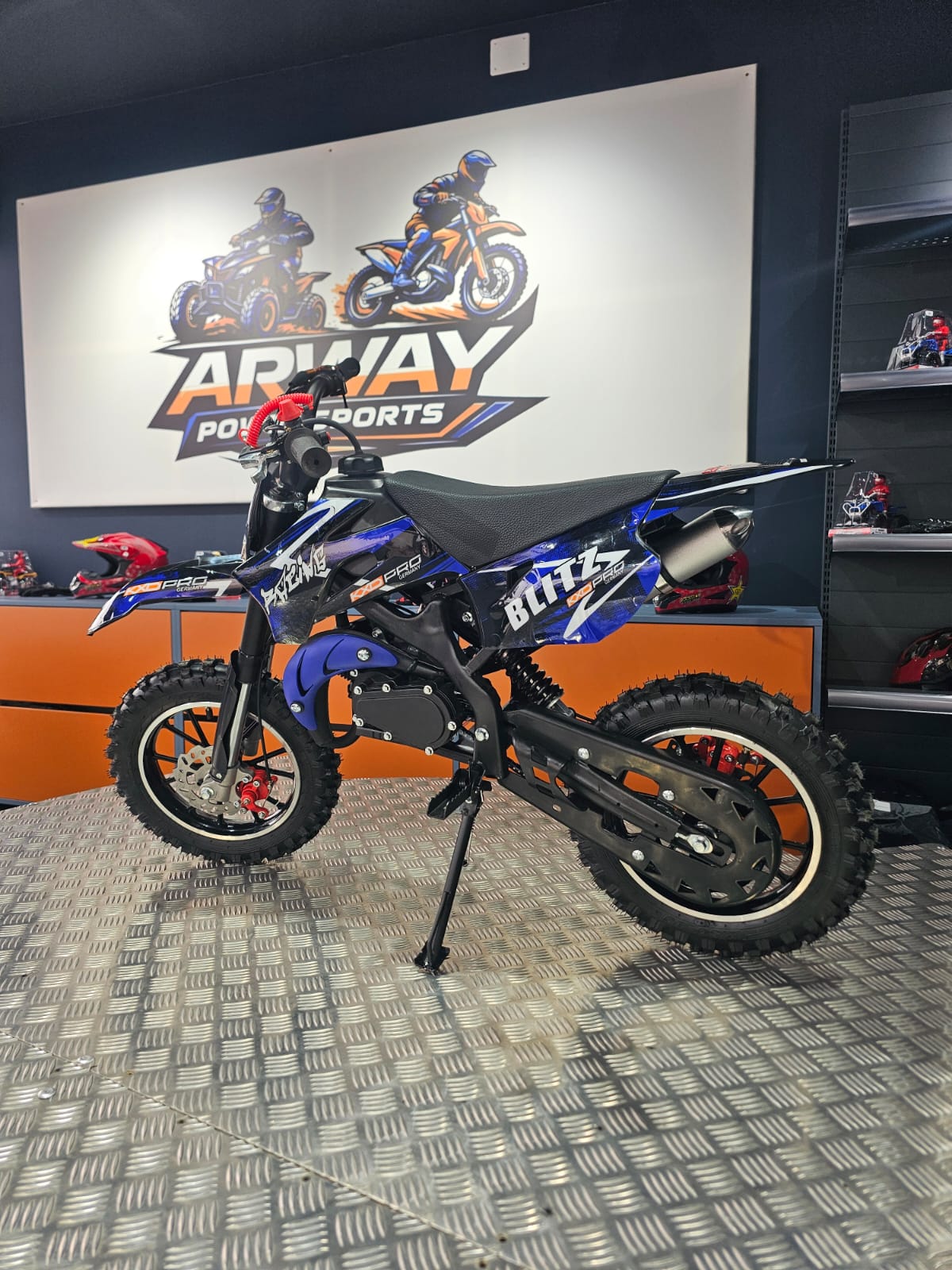 Motocross KXD DirtBike Enduro 49cc 10" Albastru – vedere produs 3 | ARWAY PowerSports