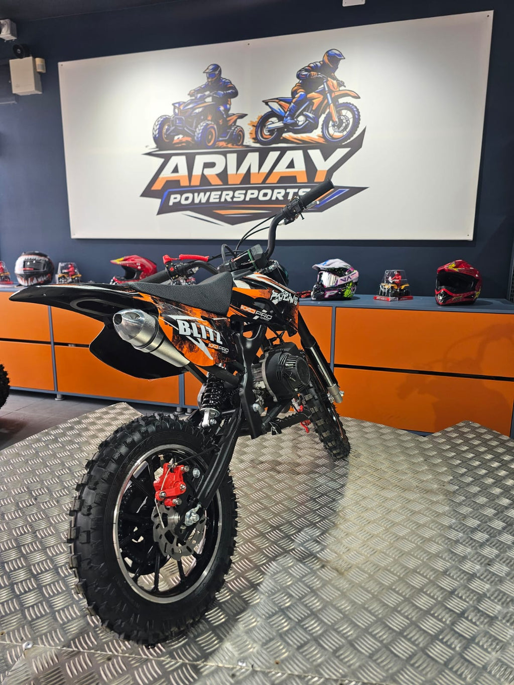 Motocross KXD DirtBike Enduro 49cc 10" Portocaliu – vedere produs 3 | ARWAY PowerSports