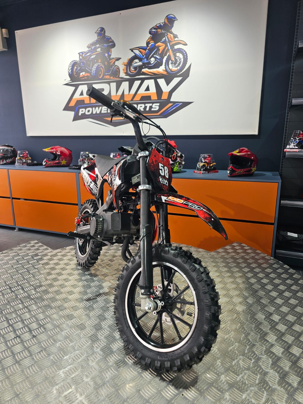 Motocross KXD DirtBike Enduro 49cc 10" Roșu – vedere produs 2 | ARWAY PowerSports