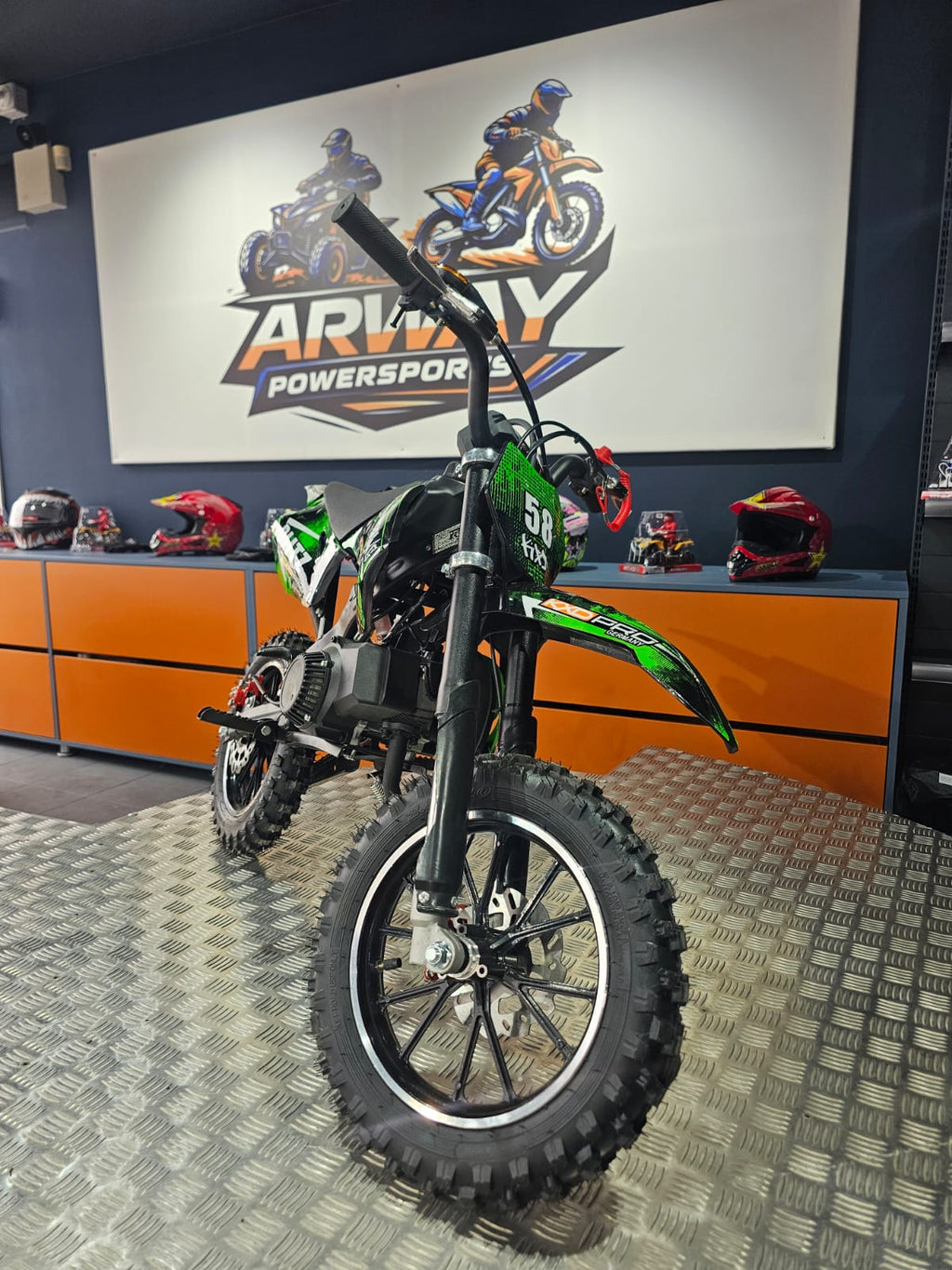 Motocross KXD DirtBike Enduro 49cc 10" Verde – vedere produs 2 | ARWAY PowerSports