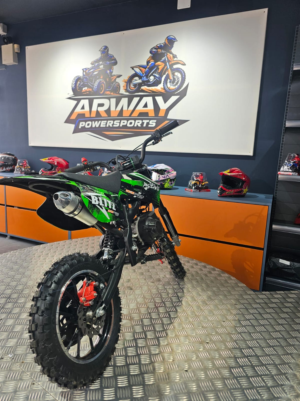 Motocross KXD DirtBike Enduro 49cc 10" Verde – vedere produs 4 | ARWAY PowerSports