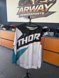 Bluză motocross THOR alb-negru - imagine produs