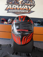 Cască moto copii Racing negru-roșu neon - imagine produs