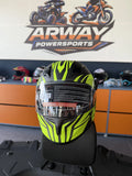 Cască moto copii Racing negru-verde neon - imagine produs