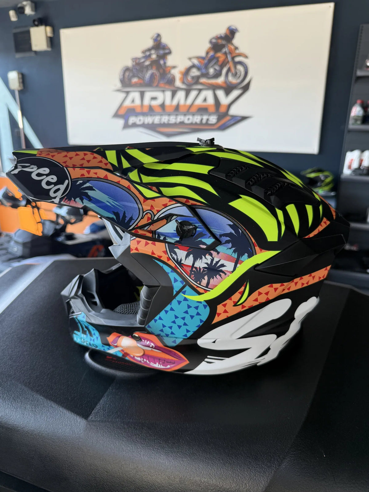 Cască moto Ultra multicolor - imagine produs 3