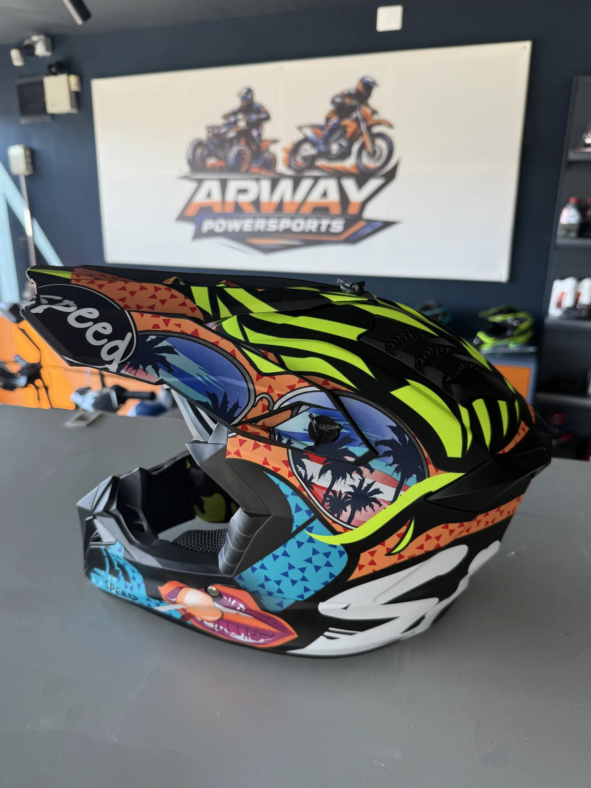 Cască moto Ultra multicolor - imagine produs 5