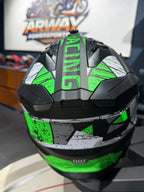 Cască moto Ultra negru-verde - imagine produs 4