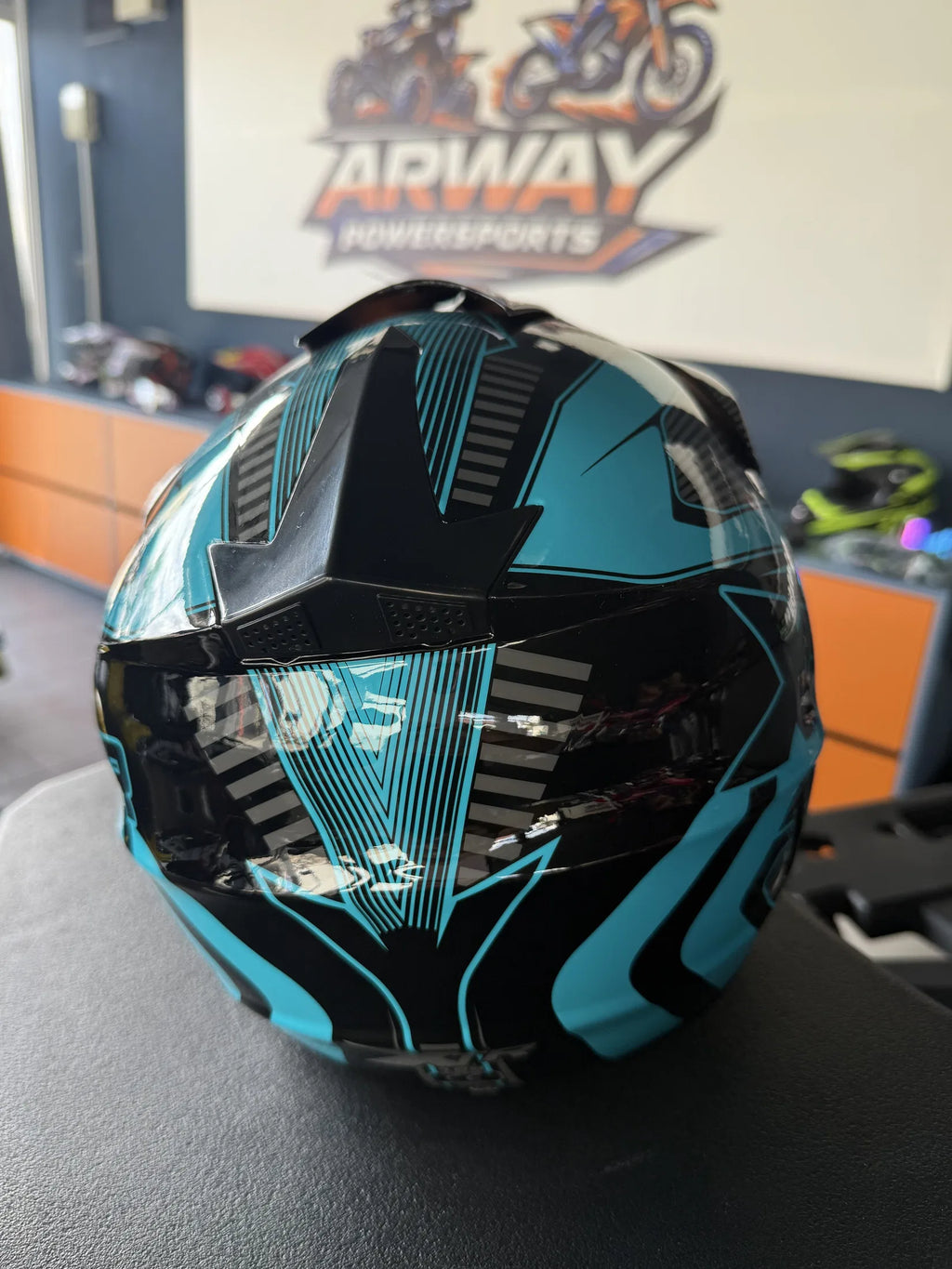 Cască moto XTR negru-albastru - imagine produs 4