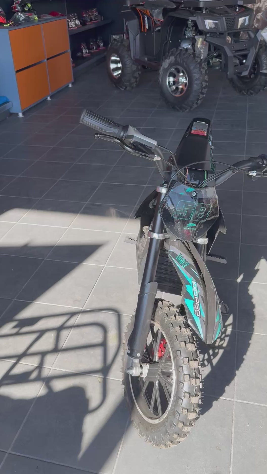Motocross Dirt Bike Electric Copii pentru off-road KXD 1000W 36V turcoaz