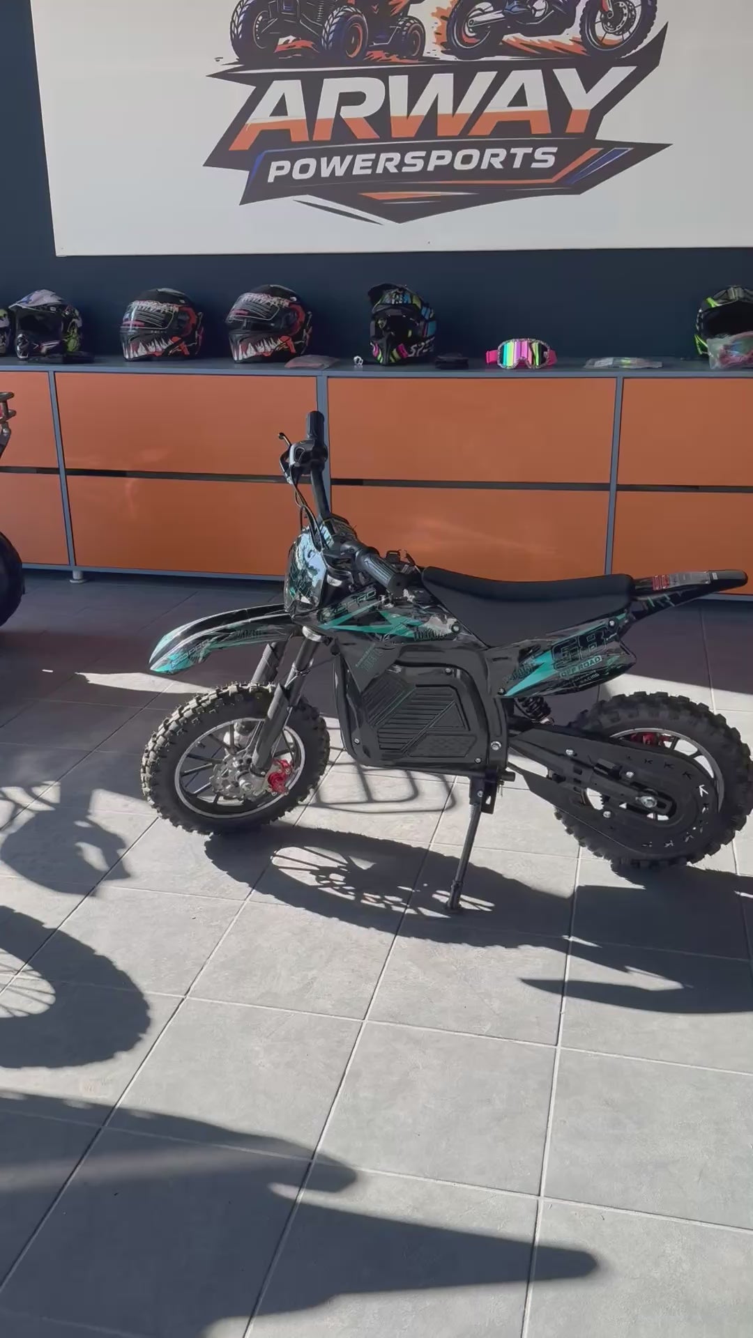 Motocross Dirt Bike Electric Copii pentru off-road KXD 1000W 36V turcoaz
